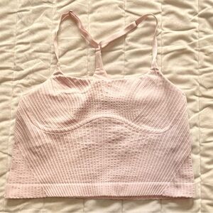 Lululemon Athletica Strappy Yoga Shelf Tank Size 6 Blush Pink